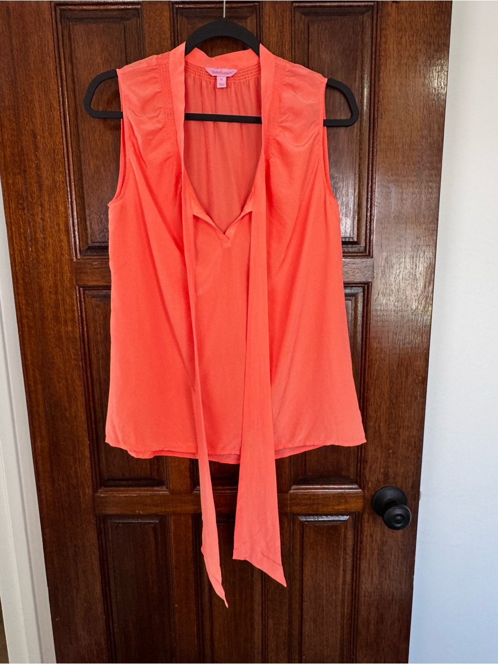 Lilly Pulitzer Coral Tie-Neck Sleeveless Camisole